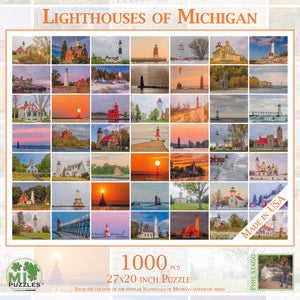 Lighthouses of Michigan Jigsaw Puzzle - 1000 pieces