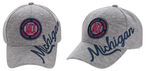Michigan Gray Heather Side Script Baseball Hat