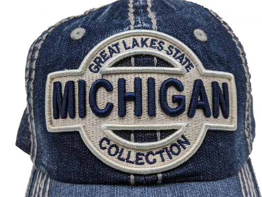 Michigan Great Lakes State Denim Baseball Hat
