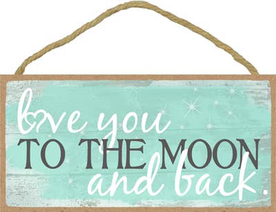 Love you to the moon and back with green whitewashed look  5