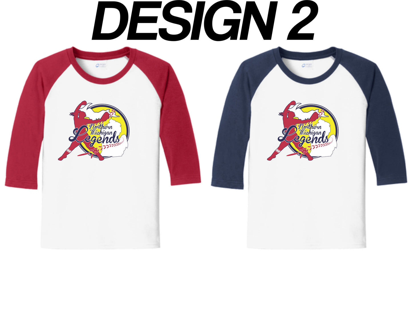 Legends Raglan Tee (Available in Youth & Adult Sizes)