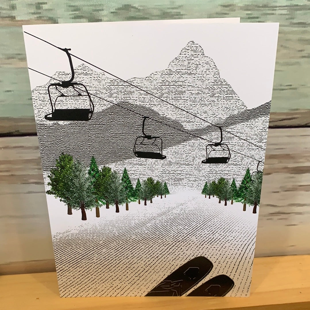 Blank Ski Lift Card